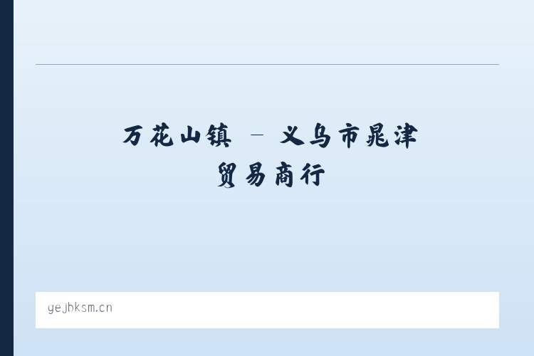 朝外街道 - 义乌市晁津贸易商行 列表图